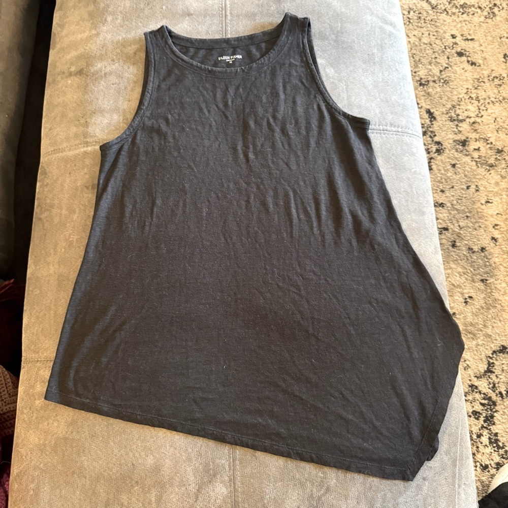 Dark Grey Eileen Fisher Asymmetrical Tank Top XS